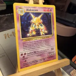 Alakazam 1/102 Base Set Holo Rare Unlimited WOTC Pokemon TCG NM - Image 2