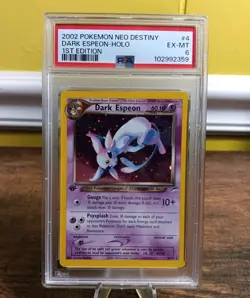 Pokemon Neo Destiny 1st Edition Dark Espeon 4/105 Holo Rare PSA 6 - Image 1