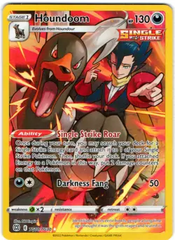 HOUNDOOM TG10/TG30 POKEMON, SWORD & SHIELD-FUSION STRIKE TRAINER GALLERY RARE - Image 1