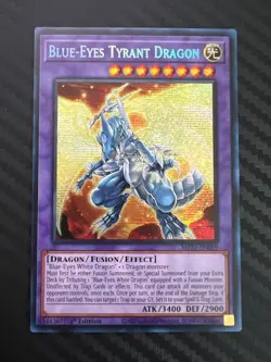 Yugioh Blue-Eyes Tyrant Dragon MP23-EN019 Prismatic Secret Rare 1st Edition NM - Image 1