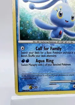 Manaphy 4/12 Manaphy theme deck, Holo/Shiny, Pokemon Card, Rare LP-NM - Image 4
