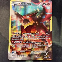 Volcanion XY185 Black Star Promo Pokemon Card Full Art Fire Type Basic - Image 1