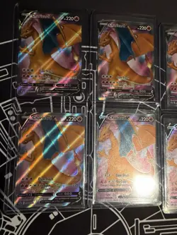9 Pokemon TCG Charizard V SWSH Black Star Promo Holo Card SWSH050 NM/LP + Extra - Image 2