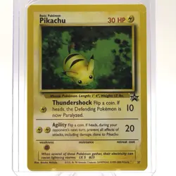 Pikachu # 27 WOTC Black Star PROMO "Bumblebee" Pokemon Card - Image 1