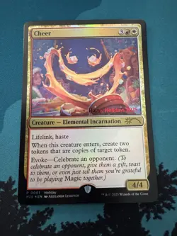 Cheer Magic the Gathering MTG 2025 Holiday Store Exclusive Promo Card - Image 1