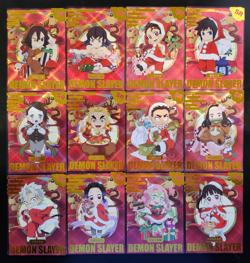 12 Cards Demon Slayer CCG SR RWK-SR Christmas Anime Collectible Card Lot - Image 1