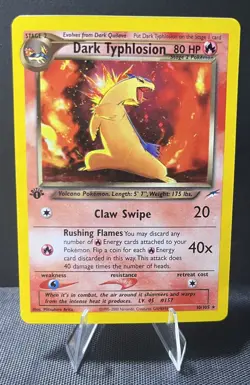 Pokemon TCG Dark Typhlosion Neo Destiny Holo Card 1st Edition 10/105 - Image 1