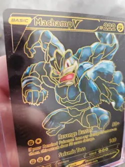 Machamp V Black Foil Fan Art Vinyl Collector Pokemon Card - Image 3