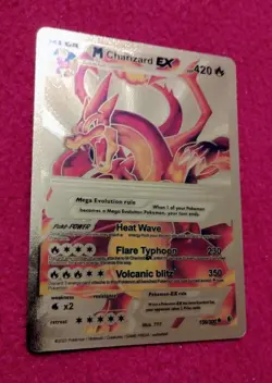 Mega Charizard EX Gold Foil Fan Art Pokemon Card - Image 2