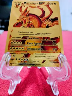 Mega Charizard EX Gold Foil Fan Art Pokemon Card - Image 4