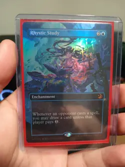 Rhystic Study (Anime Borderless) Wilds of Eldraine: Enchanting Tales Foil NM MTG - Image 3
