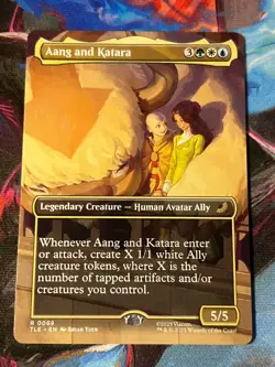 Aang and Katara (Borderless) Avatar: The Last Airbender: Eternal-Legal Foil - Image 1