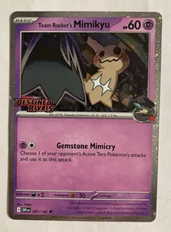 Team Rocket's Mimikyu 087/182 Destined Rivals Promo Stamped - Image 1