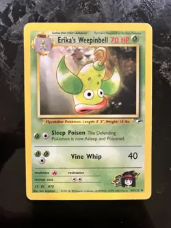 Pokemon Erika's Weepinbell - WOTC Gym Heroes Uncommon 48/132 Unlimited vintage - Image 1