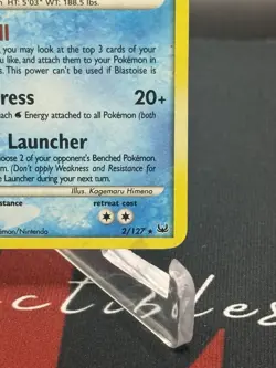 2009 Pokemon Blastoise Platinum Holo Rare #2/127 - Image 4