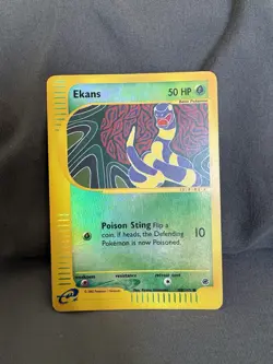 Pokemon TCG Ekans 108/165 Expedition Reverse Holo NM - Image 1
