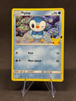 Piplup HOLO RARE 20/25 McDonalds 25th Anniversary Pokemon SWSH Promo NM 2021 - Image 1