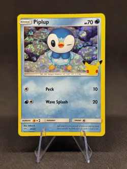 Piplup HOLO RARE 20/25 McDonalds 25th Anniversary Pokemon SWSH Promo NM 2021 - Image 3