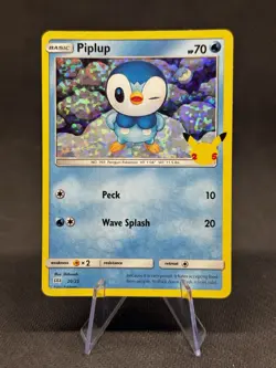 Piplup HOLO RARE 20/25 McDonalds 25th Anniversary Pokemon SWSH Promo NM 2021 - Image 5