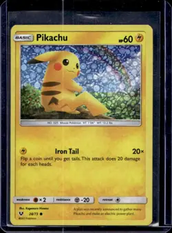 2017 Pokemon Shining Legends Pikachu Holo #28/73 - Image 1