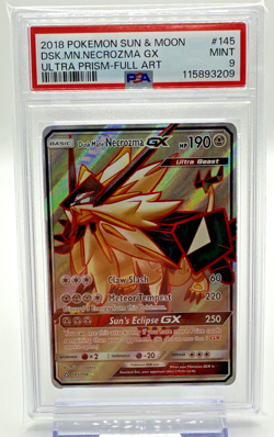 2018 Pokemon Sun & Moon Dusk Mane Necrozma GX. Ultra Prism-Full Art PSA 9 - Image 1