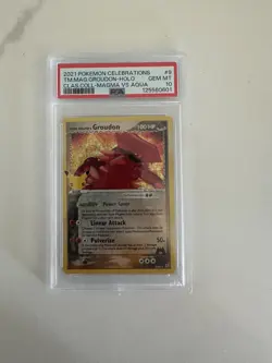 Team Magma's Groudon #9 2021 Pokemon Celebrations PSA 10 - Image 1