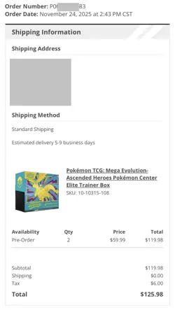 1x Mega Evolution Ascended Heroes Pokemon Center Exclusive ETB Elite Trainer Box - Image 3