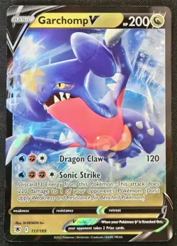 Garchomp V 117/189 SWSH Astral Radiance Ext. Art Ultra Rare Holo Pokemon 2022 NM - Image 1