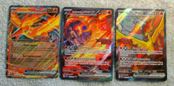Team Rocket's Moltres ex SIR Stamped PROMO SET SIR 229/182 208/182 031/182 - Image 1