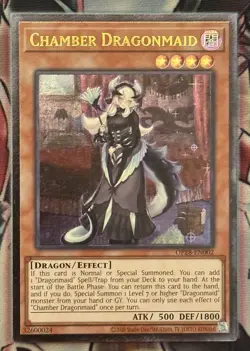 Yugioh! Chamber Dragonmaid Ultimate Rare Near Mint OP28-EN002 - Image 1