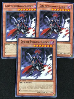 YUGIOH GORZ THE EMISSARY OF DARKNESS BP01-EN014 1ST RARE X3(NM) - Image 1