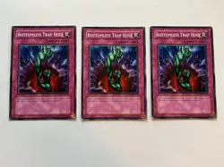 3X Bottomless Trap Hole SDZW-EN034 x3 Yugioh Yu Gi Oh! 3 Playset 1st Edition - Image 1