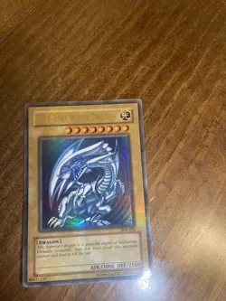 Yugioh Blue-Eyes White Dragon SDK-001 Ultra Rare HOLO BLEED ERROR LP - Image 5