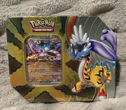 Pokemon Paradox Destinies TCG Raging Bolt EX Tin Cards 5 Booster Packs New - Image 1