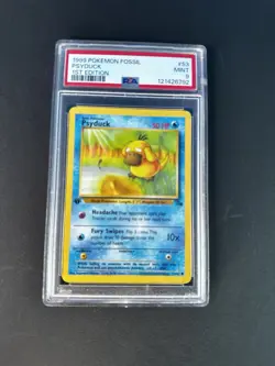 Pokemon TCG Psyduck Fossil Card 1st Edition Uncommon 53/62 PSA 9 Mint - Image 1