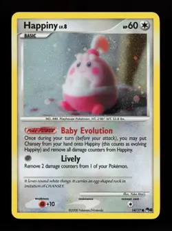 Happiny 14/17 Holo Common POP Series 8 Pokemon Card - Image 1