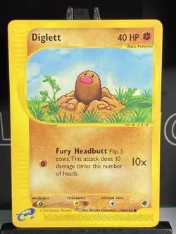 Pokemon Expedition Diglett Common Card 106/165 NM - Image 3