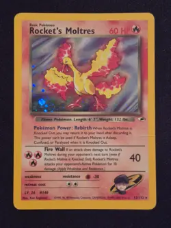 Rocket's Moltres - 12/132 - Pokemon Gym Heroes Unlimited Holo Rare Card WOTC MP - Image 1