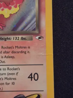 Rocket's Moltres - 12/132 - Pokemon Gym Heroes Unlimited Holo Rare Card WOTC MP - Image 3