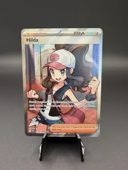 Hilda 164/086 Full Art Ultra Rare White Flare Holo Pokemon TCG Card NM Condition - Image 1