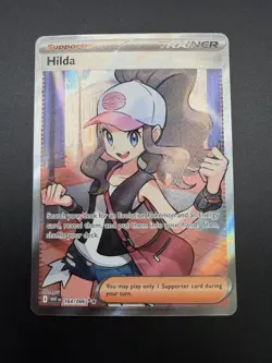 Hilda 164/086 Full Art Ultra Rare White Flare Holo Pokemon TCG Card NM Condition - Image 4