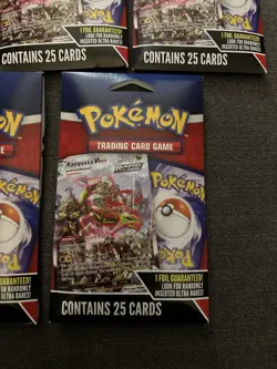(5) Pokemon TCG Mystery Pack w/ Foil Card MJ Holding for sale online - Image 3