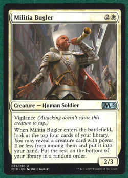 Militia Bugler - Core Set 2019 M19 #29 - Magic: The Gathering MTG Card - Image 1