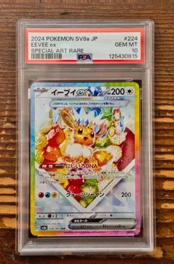 PSA 10 Eevee ex SAR 224/187 sv8a Terastal Festival Japanese 2024 Pokemon Card - Image 1