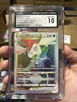 Pokemon TCG Shaymin VSTAR Holo Card Brilliant Stars Rainbow Rare 173/172 - Image 1