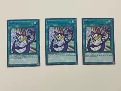Yugioh - Mimicat x 3 - 1st Edition Ultra Rare Blue NM - Free Holo Card B - Image 1