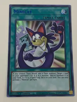Yugioh - Mimicat x 3 - 1st Edition Ultra Rare Blue NM - Free Holo Card B - Image 4