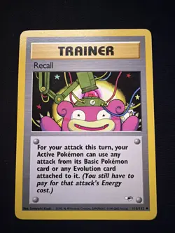 RECALL - Gym Heroes Set - 116/132 - Uncommon - Pokemon Card TCG - Image 1