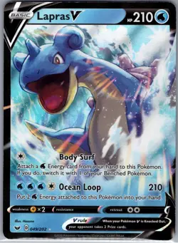 Lapras V 049/202 SWSH01: Sword & Shield Base Set - Pokemon Card - NM - Image 1