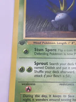 1st Edition Oddish 58/64 LP Vintage Pokemon Card-Jungle Set WOTC - Image 2